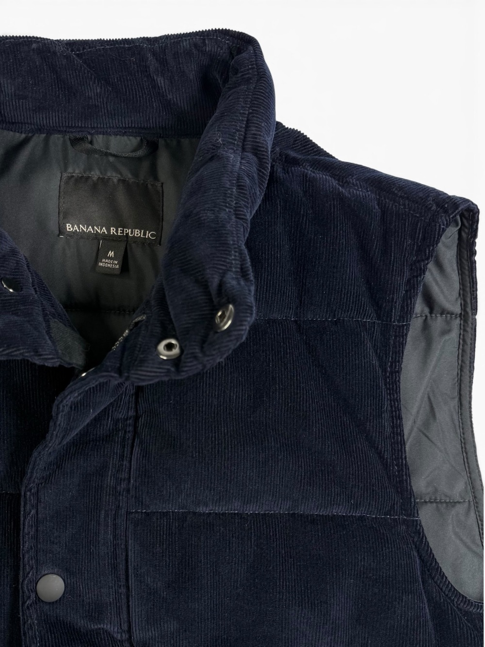 Banana Republic Men's Navy Corduroy Puffer Jacket